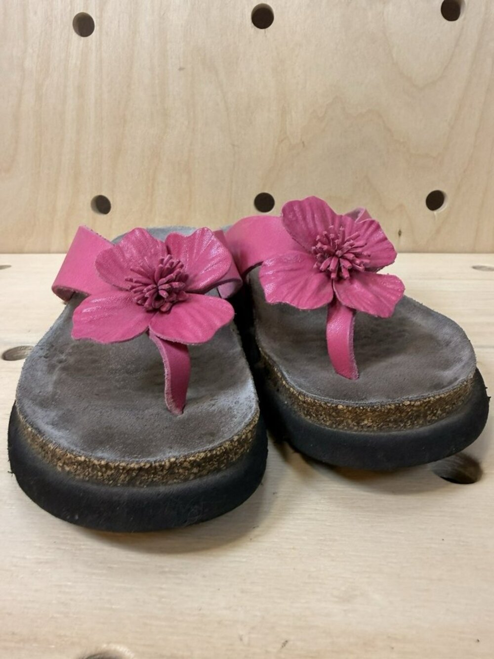 Mephisto Violette Womens Pink Flower Leather Flip Flop Thong Sandal EU 38 US 7.5 - Picture 7 of 12